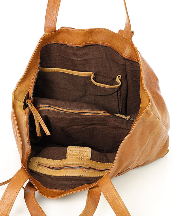 TREVISO. Damska torba na ramię Tote Bag z włoskiej skóry naturalnej