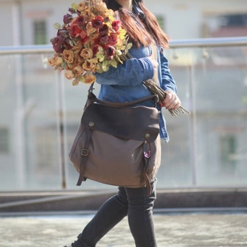 MAIL VINTAGE Large women's fabric crossbody bag XXL