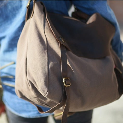 MAIL VINTAGE Large women's fabric crossbody bag XXL